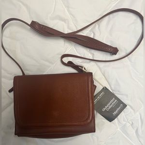 Leather crossbody leather purse new with tag